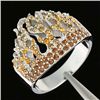 Image 1 : Men's Sterling Silver Flame Ring