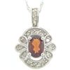 Image 1 : 1 Ctw Garnet & Diamond Pendant