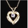 Image 1 : Tanzanite Gold Heart Pendant