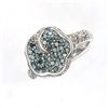 Image 1 : 1.5 Ctw.  Blue And White Diamond Ring 10kw Gold
