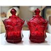Image 2 : Fostoria Coin Dot Glass Footed Jars - Set