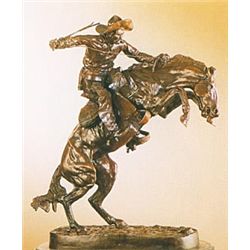 "Bronco Buster" Bronze Sculpture -  Remington