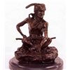 Image 1 : "Watcher Of The Plains" Bronze Sculpture - Russell