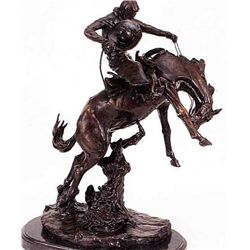 "Bronco Twister" Bronze Sculpture - Russell