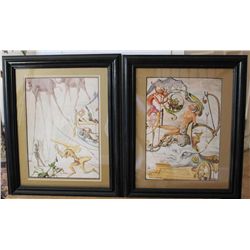 Pair Vintage Dali Lithographs