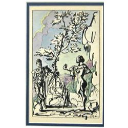 Antique Salvador Dali  1947 Lithograph