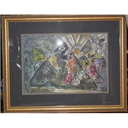 Marc Chagall Hand Signed Lithograph In Colors