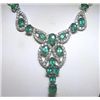 Image 1 : 14K GOLD EMERALD AND DIAMOND NECKLACE