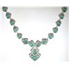 Image 1 : 14K GOLD EMERALD AND DIAMOND NECKLACE