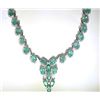 Image 1 : 14K GOLD EMERALD AND DIAMOND NECKLACE