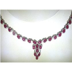 14K GOLD RUBY AND DIAMOND NECKLACE