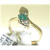 Image 1 : 14K GOLD DIAMOND AND EMERALD RING