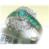 Image 1 : 18K GOLD DIAMOND AND EMERALD RING