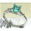 Image 1 : 18K GOLD DIAMOND AND EMERALD RING