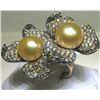 Image 1 : 18K GOLD DIAMOND AND PEARL RING
