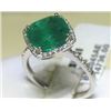 Image 1 : 18K GOLD DIAMOND AND EMERALD RING