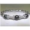 Image 1 : 18K PEARL AND DIAMOND BANGLE