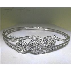 18KW BANGLE WITH  DIAMONDS