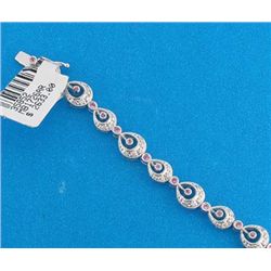 18K GOLD SAPPHIRE AND DIAMOND BRACELET