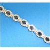 Image 1 : 14K GOLD SAPPHIRE AND DIAMOND BRACELET