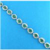 Image 1 : 14K GOLD EMERALD AND DIAMOND BRACELET