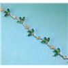 Image 1 : 18K GOLD EMERALD AND DIAMOND BRACELET
