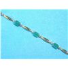 Image 1 : 14K GOLD EMERALD AND DIAMOND BRACELET
