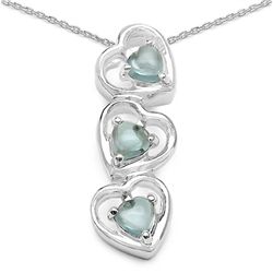 1.80 Carat Genuine Blue Topaz .925 Sterling Silver Pendant