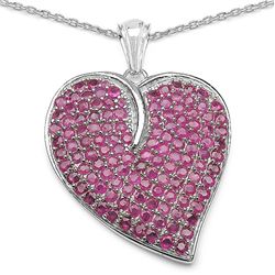 6.85 Carat Genuine Ruby .925 Sterling Silver Pendant