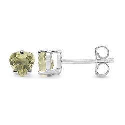 0.82 Carat Genuine Lemon Topaz .925 Sterling Silver Stud Earrings