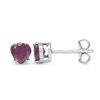 Image 2 : 1.00 Carat Genuine Ruby .925 Sterling Silver Earrings