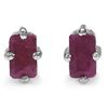 Image 1 : 0.80 Carat Genuine Ruby .925 Sterling Silver Earrings