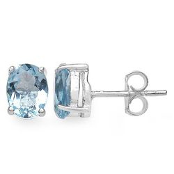 3.20 Carat Genuine Blue Topaz .925 Sterling Silver Earrings