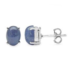 2.50 Carat Genuine Tanzanite .925 Sterling Silver Earrings