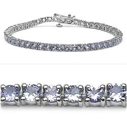 5.20 Carat Tanzanite .925 Sterling Silver Bracelet