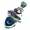 Image 1 : Coated & Amethyst Drusy & Amethyst Pendant