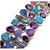 Image 1 : Amethyst, Titanium Drusy & Biwa Pearl Bracelet