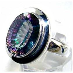 Silver and Mystic Topaz Ring