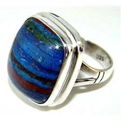 Silver and Rainbow Caliscilica Ring