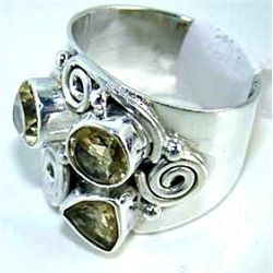 Silver and Citrine Ring