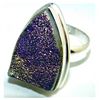 Image 1 : Silver and Titanium Drusy Ring