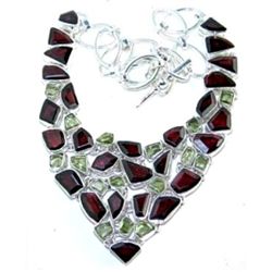 Peridot & Garnet Necklace