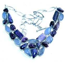 Charoite & Chalcedony Necklace