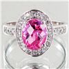 Image 1 : 28.86twc Pink Lab Diamond White Gold Vermeil/925 Ring (JEW-3992)