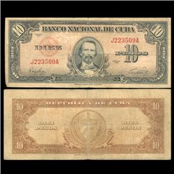 1949 Cuba 10 Peso Circulated Note (CUR-05588)