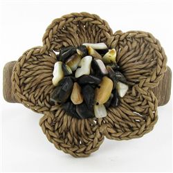 Crocheted Shell Ring (JEW-4335)