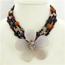 800ct Agate & Crystal Necklace (JEW-3675)