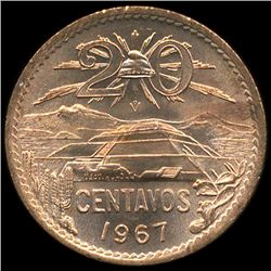 1967 Mexico 20c MS65+ (COI-10056)