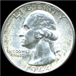 1944D Washington 25c MS64/65 (COI-10713)
