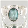 Image 1 : 22.85twc Colombian Emerald Sterling Ring (JEW-4136A)